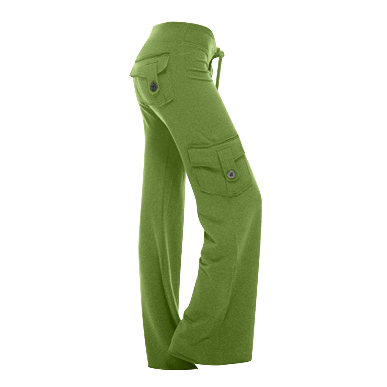 thumbnail image 2 of Pantalones de yoga anchos para mujer con bolsillos cargo - Poliéster spandex, cintura elástica, pantalones palazzo elásticos, aptos para el gimnasio/entrenamiento/uso informal, 2 of 5